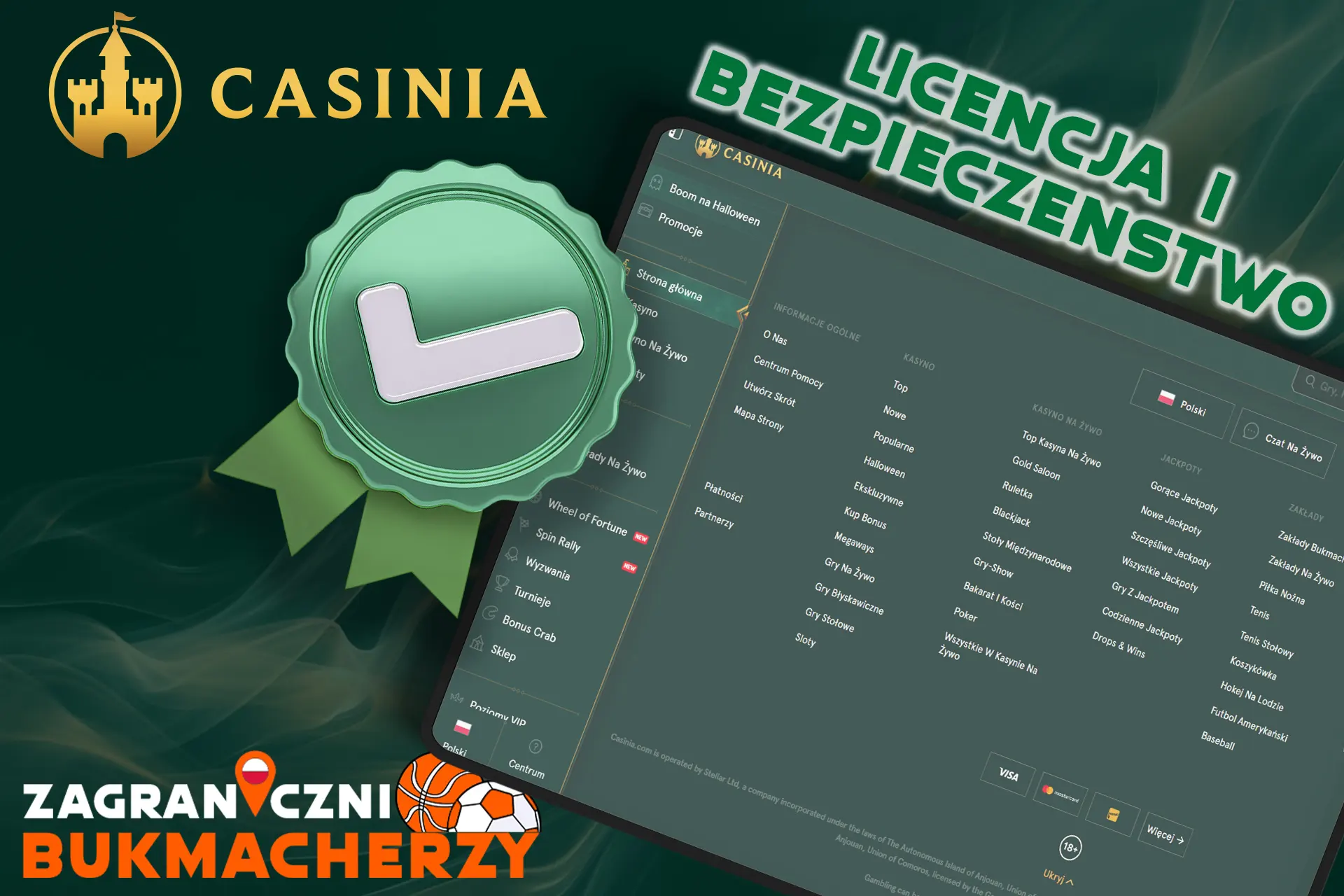 Bezpieczne kasyno Casinia